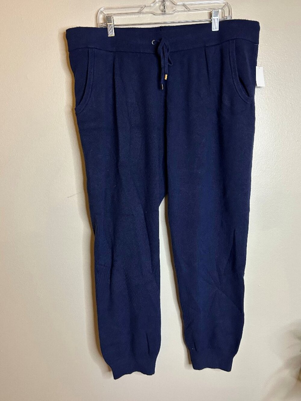 Chicos Pants Womens 3 Extra Large Zenergy Luxe Navy Jogger Passport Blue New